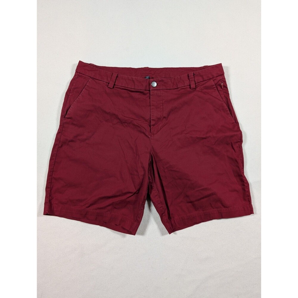 Lululemon Mens Commission Chino Shorts Slim Burgundy Size 36 Casual M7AAAS